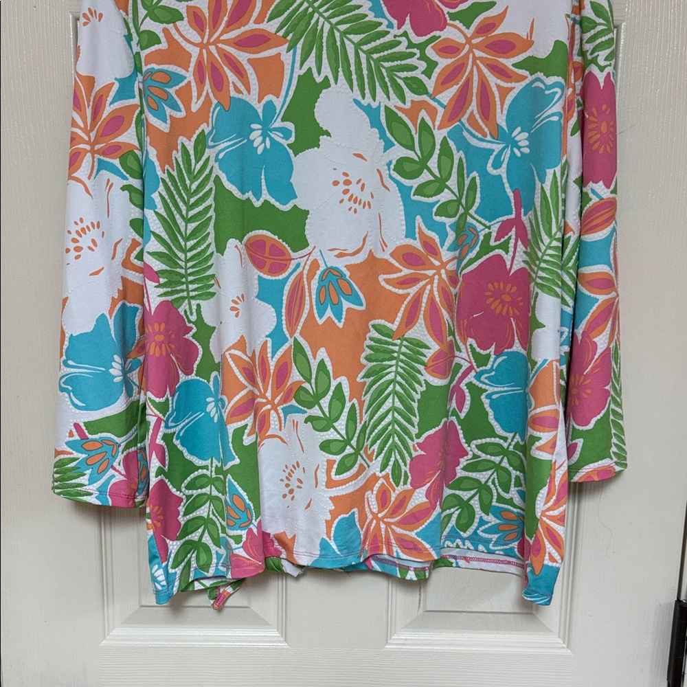 Ruby Rd. Multicolor Floral Top - Picture 10 of 11